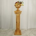 thumbnail image 6 of Efavormart 4 Pack | Gold Crafted Venetian Inspired Pedestal Stand | Plant Pillar - 40" Tall PVC, 6 of 10