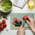 thumbnail image 4 of Saying Cutting Board, Blackboard the Phrase Morning Written on It Next to Vase Fresh Flowers, Decorative Tempered Glass Cutting and Serving Board, Small Size, Multicolor, by Ambesonne, 4 of 5