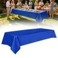 thumbnail image 2 of Plastic Tablecloth 54 x 108 Inch Disposable Table Cover for 6FT Rectangle Tables Leakproof Thick PEVA Table Cloth for Picnic Party Wedding Buffet Dining Protection, 2 of 7