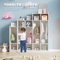thumbnail image 6 of Ataucjin 5-Section Classroom Coat Locker with 9 Cubbies, Daycare Cubby Storage Organizer with 10 Hooks for Home, School, Nursery, Kindergarten, 6 of 8