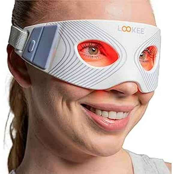 LOOKEE® ReviveGlow™ Pro Lunettes de Thérapie à Lumière Rouge LED Régénératrice pour les Yeux - Fièrement Canadiennes - Anti-âge, Réduction des Ridules et des Rides, Amélioration de l'Humeur et du Sommeil