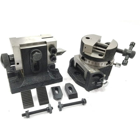 

Assorts 3 Inches/ 80 mm Tilting Rotary Table With Round Vice Suitable M6 Clamp Kit & Tailstock- Milling