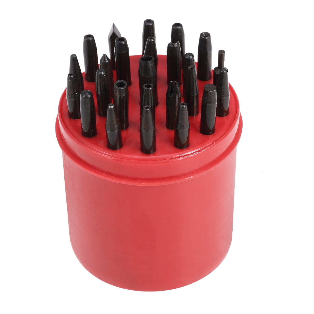 Watchmaking Repair Tool Set with 25pcs Red Metal Tools for Staking Punching Watch Hands