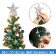 thumbnail image 4 of FlkwoH 30 Piezas Bolas de Navidad Azules y Blancas, Adornos de Navidad, Adornos de árbol de Navidad de plástico, para el árbol de Navidad Bolas de árbol de Navidad con Brillo, 3CM, 4 of 5