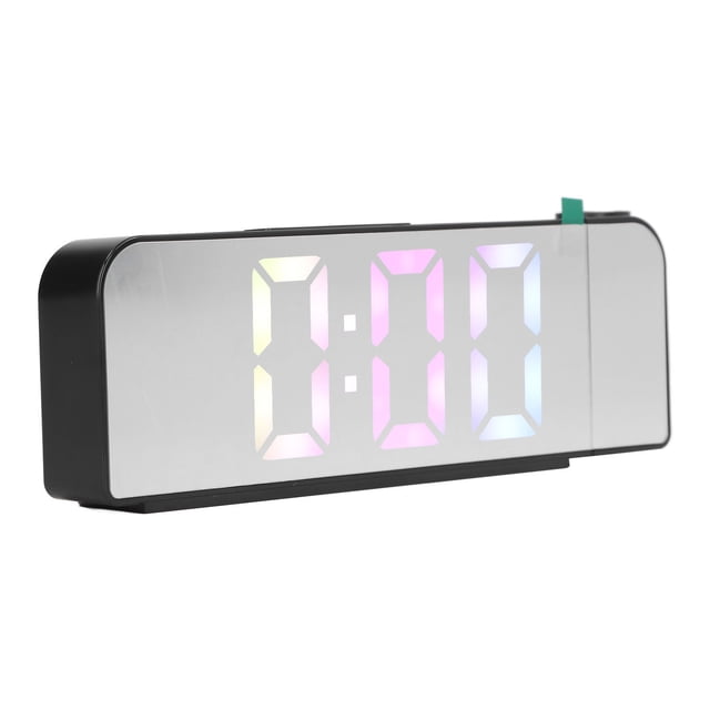 Réveil LED, Affichage 12H 24H Luminosité Réglable Horloge de Projection LED pour Table