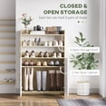 thumbnail image 4 of HOMCOM Shoe Cabinet Shoe Storage Organizer with Three Open Shelves Natural, 4 of 10