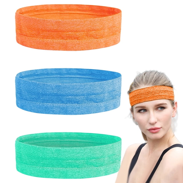 Bandas deportivas para el cabello para mujer, antideslizantes, diadema que absorbe la humedad para correr