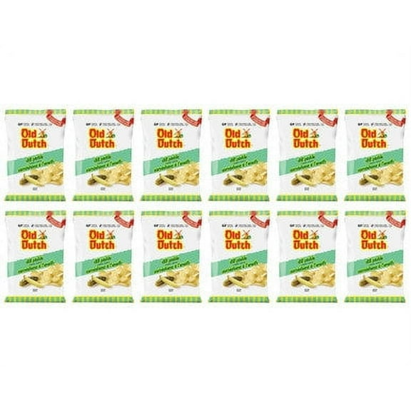 Old Dutch Dill Pickle Potato Chips, 40g (1.4 oz), 12-Pack