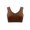Coffee, variant on Virmaxy Womens Wireless Bra Comfortable Seamless Body Shaping Wireless Large Size Bra Shockproof Seamless Underwear White XXXL