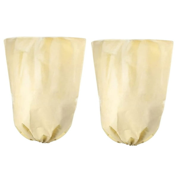 Yuarrent 2 piezas de forro polar de invierno para plantas, protección contra heladas, protección eficaz y ajustable para plantas en invierno Jardín y Patio De color crema 80*120cm