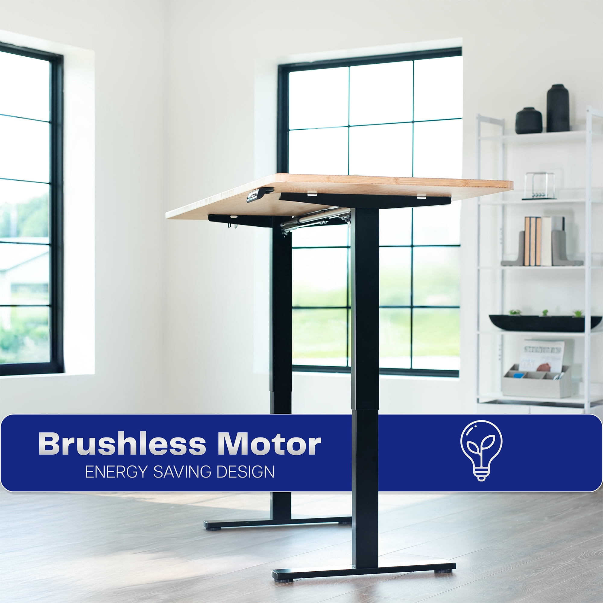 VIVO Black Electric Stand Up Desk Frame, Single Motor Standing Adjustable Base