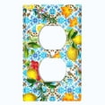 thumbnail image 2 of Metal Light Switch Plate Cover Colorful Floral Fruit Tile Pattern TIL011, 2 of 13
