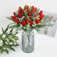 thumbnail image 4 of Fake Flowers,Artificial Flowers Real PU Flowers Stems For Wedding Spring Bouquet Arrangement Home Decorations For, 4 of 6