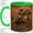 Green, variant on Rodeo Horse Rider Accent Mug, 11oz Ceramic Coffee Cup for Horse Fans