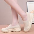 thumbnail image 4 of Willtoo Women's Breathable Knit Slip On Sneakers, Lightweight Mesh Comfortable Loafers Thick Platform Non Slip Sock Shoes Casual Walking Shoes for Daily Outdoor, 4 of 4