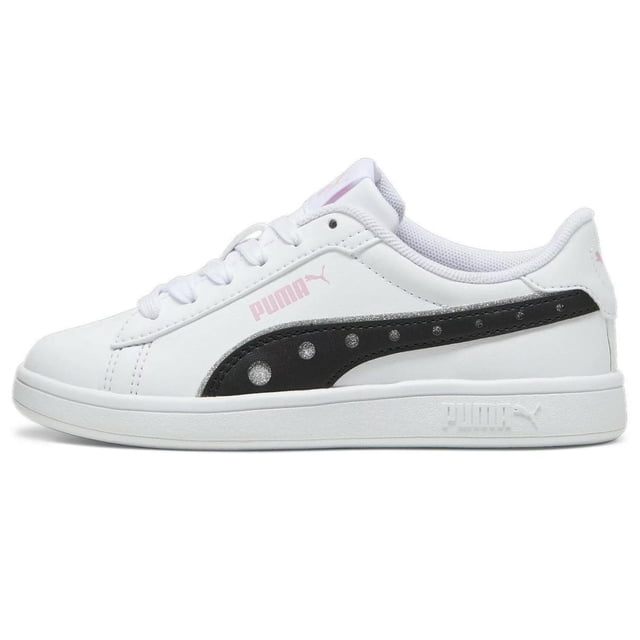 Tenis Puma Smash 3.0 Dance Party para Niñas Talla 17 a 21.5 395607-01 blanco