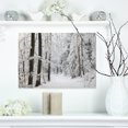 thumbnail image 1 of Dense Winter Forest and Lane - Large Forest Canvas Art Print, 1 of 3
