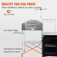 thumbnail image 4 of Camping Kitchen Table, Folding Outdoor Cooking Table with Storage Carrying Bag, Aluminum Cook Station 1 Cupboard & Detachable Windscreen, Quick Set-up for Picnics, BBQ, RV Traveling, Black, 4 of 6