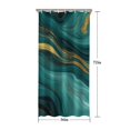 thumbnail image 5 of Teal and Gold Marble Glitter Waves Pattern Shower Curtain 36"x72" ,Bathroom Decorative Shower Curtains Set with 12 Hooks,Modern Waterproof Washable Shower Curtain, 5 of 6
