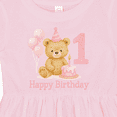 thumbnail image 4 of Inktastic Cute Teddy Bear 1st Birthday Party Girls Baby Dress, 4 of 5