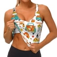 thumbnail image 3 of Pofeuu Fall Pumpkins And Sunflowers Print Sports Bra for Women Sexy Vest Yoga Running Gym Fitness Crop Bras Tops-Medium, 3 of 8