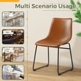 thumbnail image 5 of Homall PU Leather Bar Stools with Backrest & Footrest, Brown (Set of 2), 5 of 8