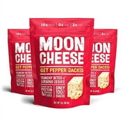 Moon Cheese Get Pepper Jacked, 2-Ounce 3-Pack, 100% Real Cheese Snack, Protein, Keto, After-School or Lunch Snack