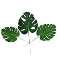 thumbnail image 1 of 10pcs High Simulation Artificial Monstera Tropical Plant Leaf Home Party Office Store Decorations - Size M, 1 of 8