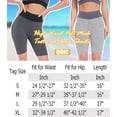 thumbnail image 6 of QRIC Women's High Waist Tummy Control Anti Cellulite Biker Shorts Ruched Booty Texutred Yoga Shorts, 6 of 6