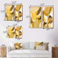 thumbnail image 4 of Designart "Retro Charm in Mustard Yellow Revival I" Abstract Liquid Ink Framed Wall Art Set Of 2 - Modern Yellow Gallery Wall Frame Set For Home Decor, 4 of 6
