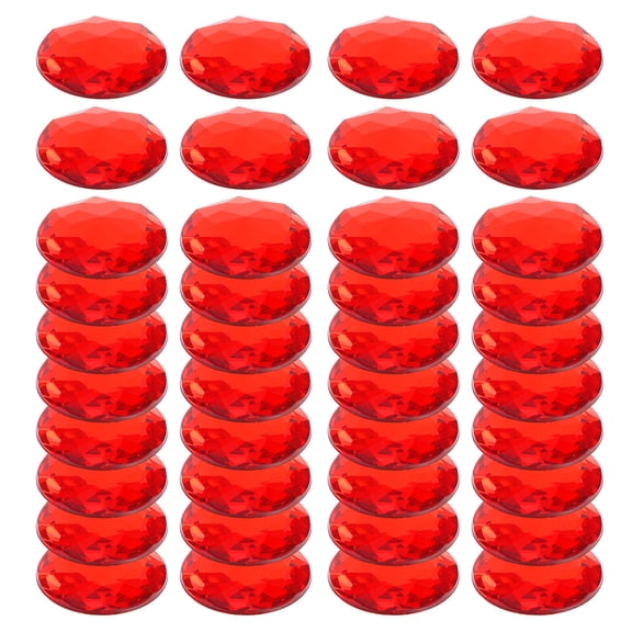 Raindrops 100pcs Red Acrylic Rhinestones for Decoration Versatile Craft Use 25mm