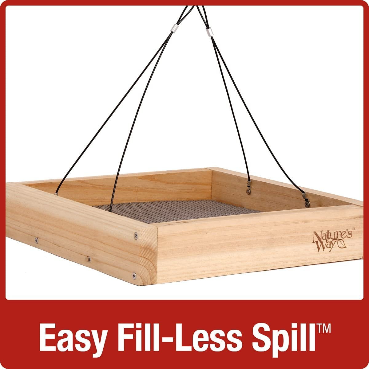 Nature's Way Bird Products CWF3 Cedar Platform Tray Bird Feeder