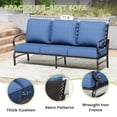 thumbnail image 2 of Vicllax 7-Seater Patio Conversation Set Metal Outdoor Furniture Set with Coffee Table, Blue, 2 of 11