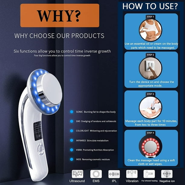 Notime 美顔器 3M Cavitation Cavitation Machine, Ultrasonic Skin Tightening Machine, Face