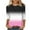 Black, variant on TKLPEHG Womens 3/4 Sleeve Tops Crew Neck Dressy Casual Blouses Loose Fitted Summer Fashion Gradient Color Tshirt Womens Clothes (Black,S)