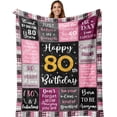 thumbnail image 1 of LHSHID 80th Birthday Gifts For Women 80th Birthday Gift Blanket Best Gifts For 80 Year Old 80th Birthday Decorations 80 Year Old Birthday Gifts For Women Birthday Gifts For 80 Year Old 30"x40", 1 of 7