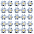 thumbnail image 2 of 25Pcs LED Chip, 0.5W 5V LED Chip Bulb Light Beads High Power Lamp Bead Light Source Chip with Aluminum Plate for Floodlight, LED Chip Lighting Spotlight Bulb Replacement, 2 of 7