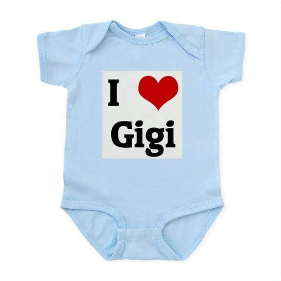 CafePress - I Love Gigi Infant Bodysuit - Baby Light Bodysuit, Size Newborn - 24 Months