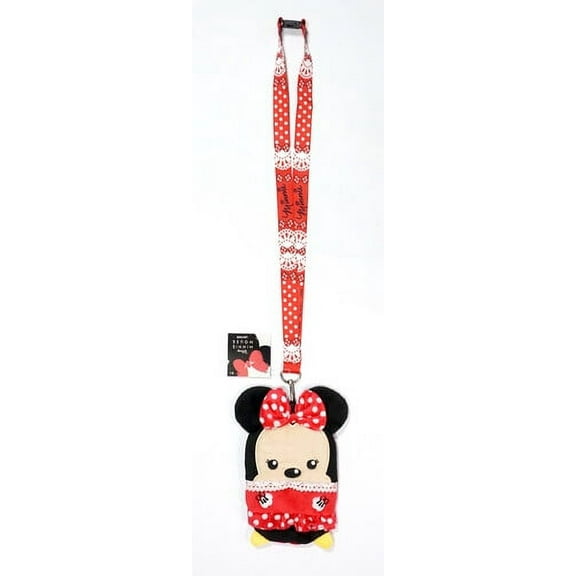Minnie Mouse (Red) Deluxe Lanyard with Pouch Card Holder