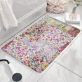 thumbnail image 3 of Pioneer Flower Floral Print Flannel Non Slip Door Rugs,Washable Door Mats Indoor,Decorative Door Mats,Dirt-Resistant and Absorbent Doormat for Entrance,Bedroom,Kitchen,Bathroom,31.5"x17", 3 of 4