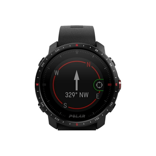 Polar Grit X Pro Black DLC sport watch with band FKM
