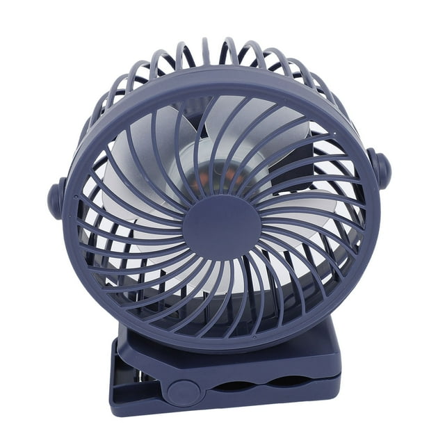Ventilateur Portable à Clipser, Moteur Sans Balais USB Rechargeable 4 Pales Design Rotation 360 Degrés Ventilateur de Bureau pour Dortoir Table de Chevet