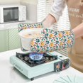 thumbnail image 7 of Honeii Travel Elements patten Oven Mitts and Pot Holders Sets, Baker Oven Mitts, Mittens for Kitchen Decor, Baking Lover over Gloves Gifts, 7 of 7