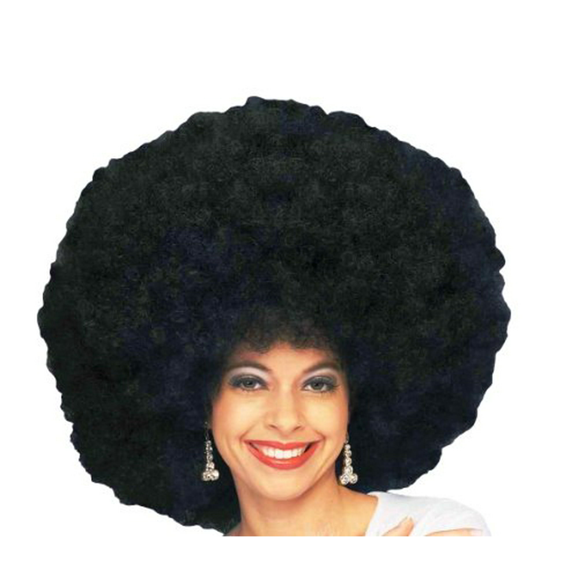 Forum 70 S Disco Deluxe Jumbo Afro Wig Black One Size Walmart