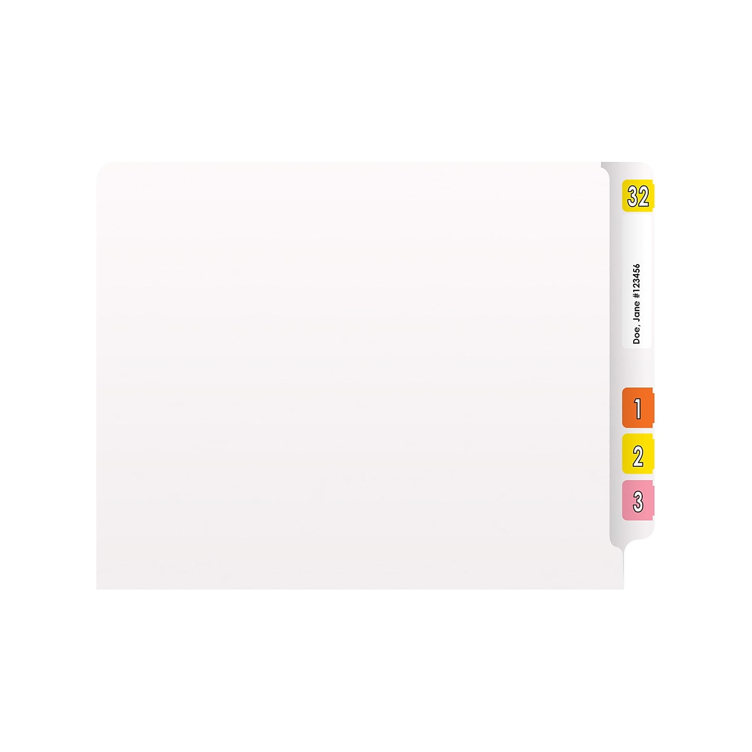 Medical Arts Press Heavy Duty End Tab File Folder Straight-Cut Letter Size White 40/Box