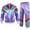 *Purple, variant on Men's Carnival 2 Piece Tracksuit,80s 90s Windbreaker Jacket and Jogger Pants,Colorblock Hip Hop Outfit For Men,Multicolor,Size L
