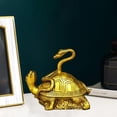thumbnail image 1 of Estatua de tortuga serpiente de Feng Shui chino, decoración para hogar de latón, atracción de , de buena , adorno de para la BLESIY Estatua de la tortuga serpiente, 1 of 8