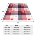 thumbnail image 3 of Pofeuu Heart Plaid Print Ultra-Soft Micro Fleece Blanket,for Bed Or Sofa,All Season Throw Blankets Flannel Blanket-40"x30", 3 of 7