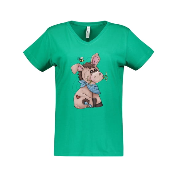 Inktastic Western Dilly Donkey Women's V-Neck T-Shirt