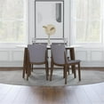 thumbnail image 3 of Pemberly Row 5-Piece Modern Dining Set w/ 4 Fabric Dining Chairs in Light Gray, 3 of 7